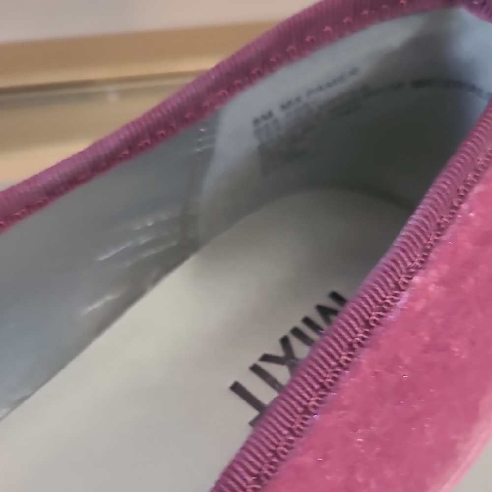 Women’s Pink Velvet Mary Jane Flats - Picture 5 of 6